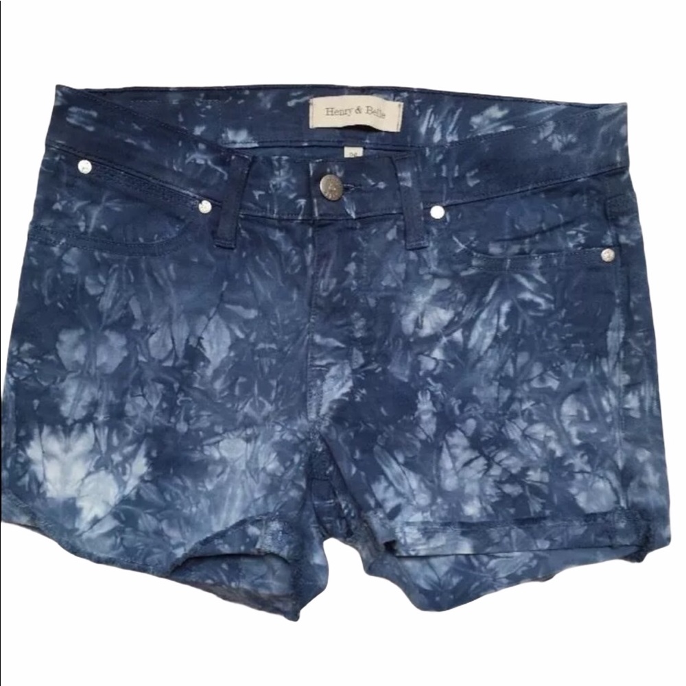 Henry‎ & Belle Blue Shorts Batik Pattern